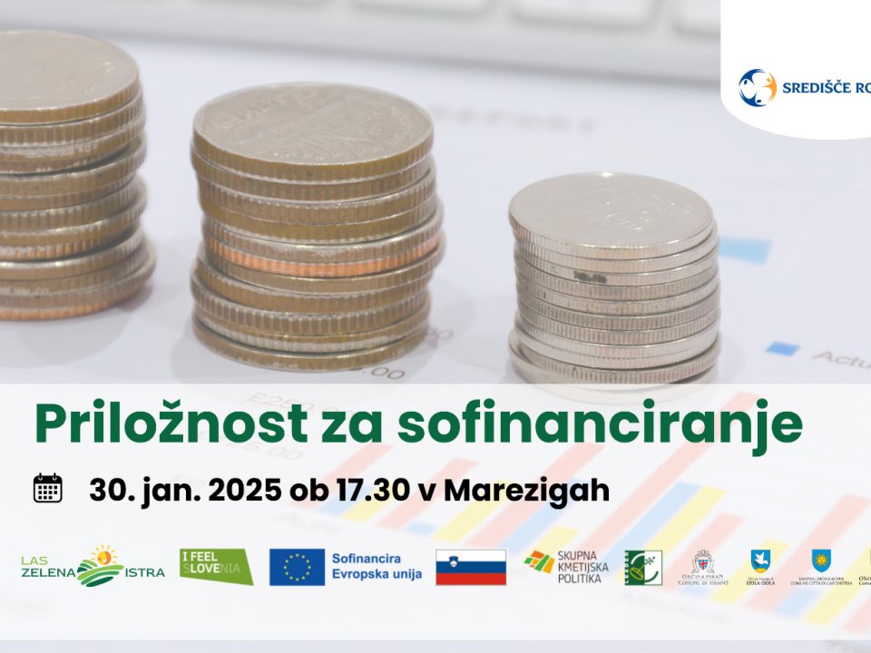 Vabilo na tematsko delavnico: Priložnost za sofinanciranje, Marezige