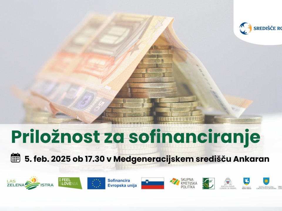 Vabilo na tematsko delavnico: Priložnost za sofinanciranje, Ankaran