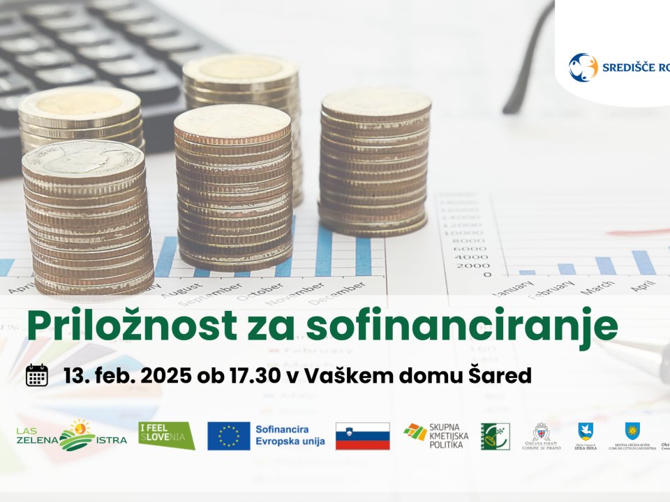 Vabilo na tematsko delavnico: Priložnost za sofinanciranje, Izola - &Scaron;ared